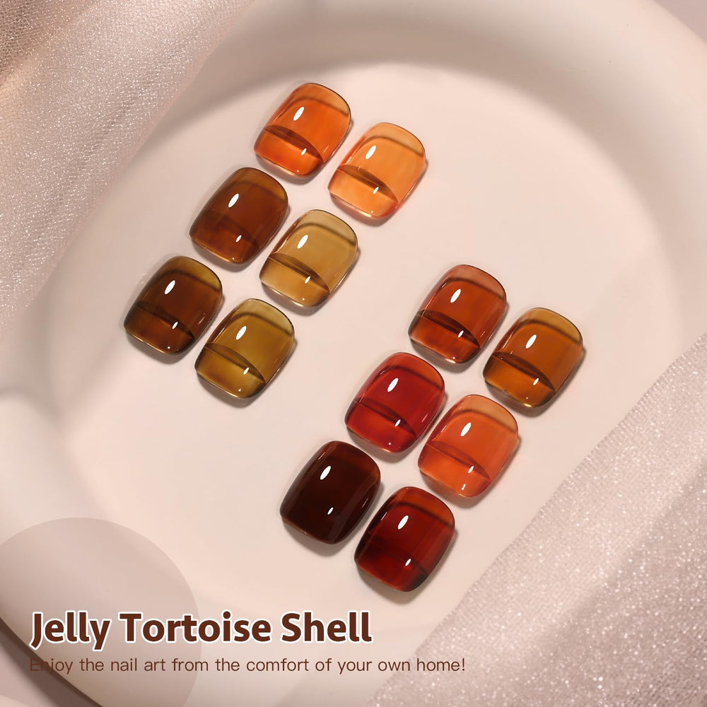 GAOY Transparent sheer gel polish swatch for easy removal and shine.