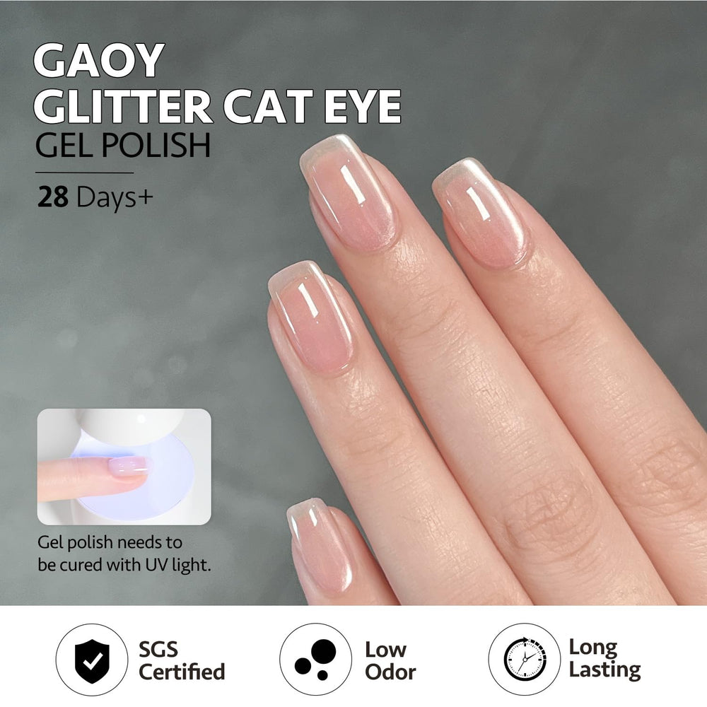 GAOY UV lamp cures the gel in about 60 seconds.