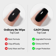 GAOY top coat being cured under a UV nail lamp in 60 seconds