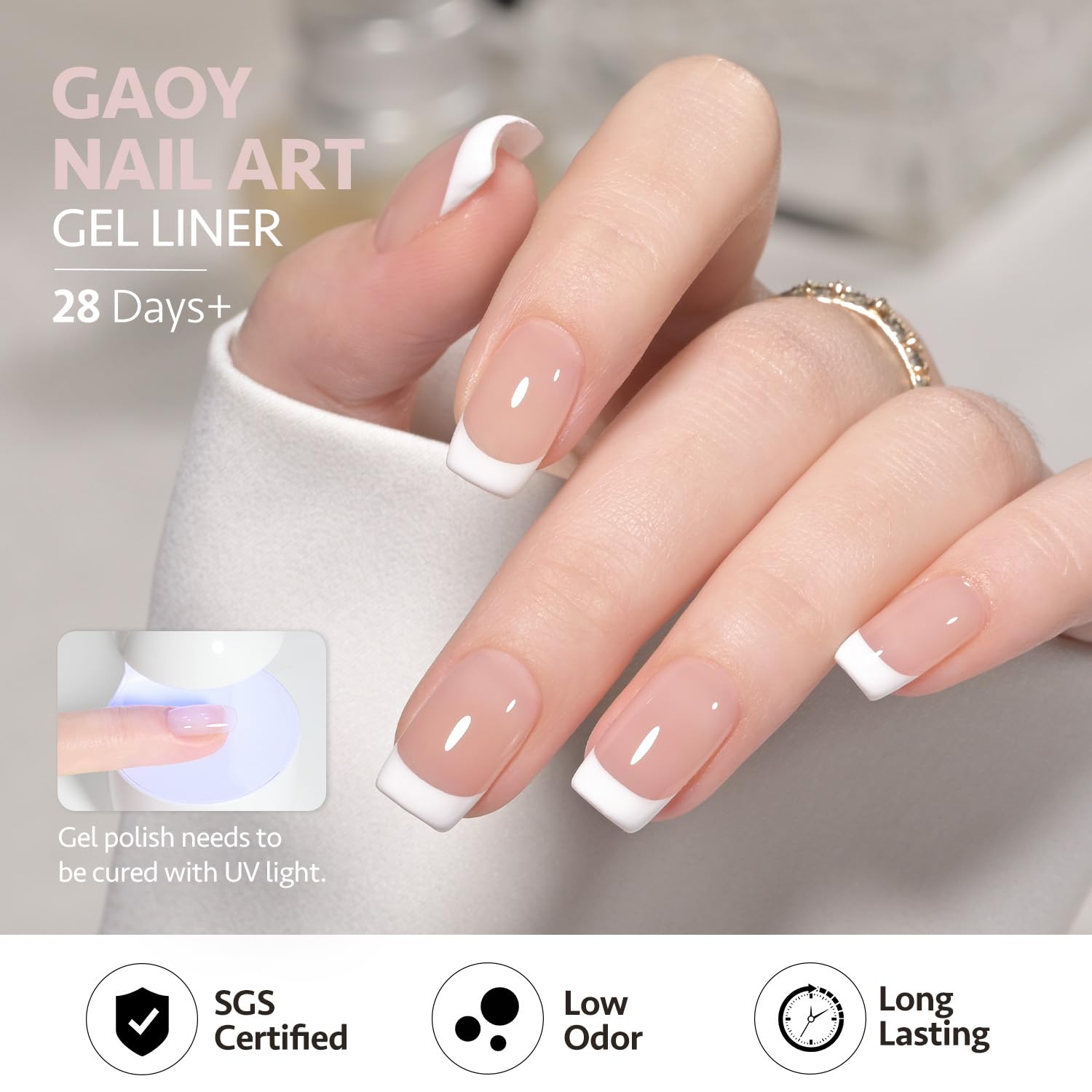 GAOY UV lamp cures in 60 seconds for quick, clean drying.