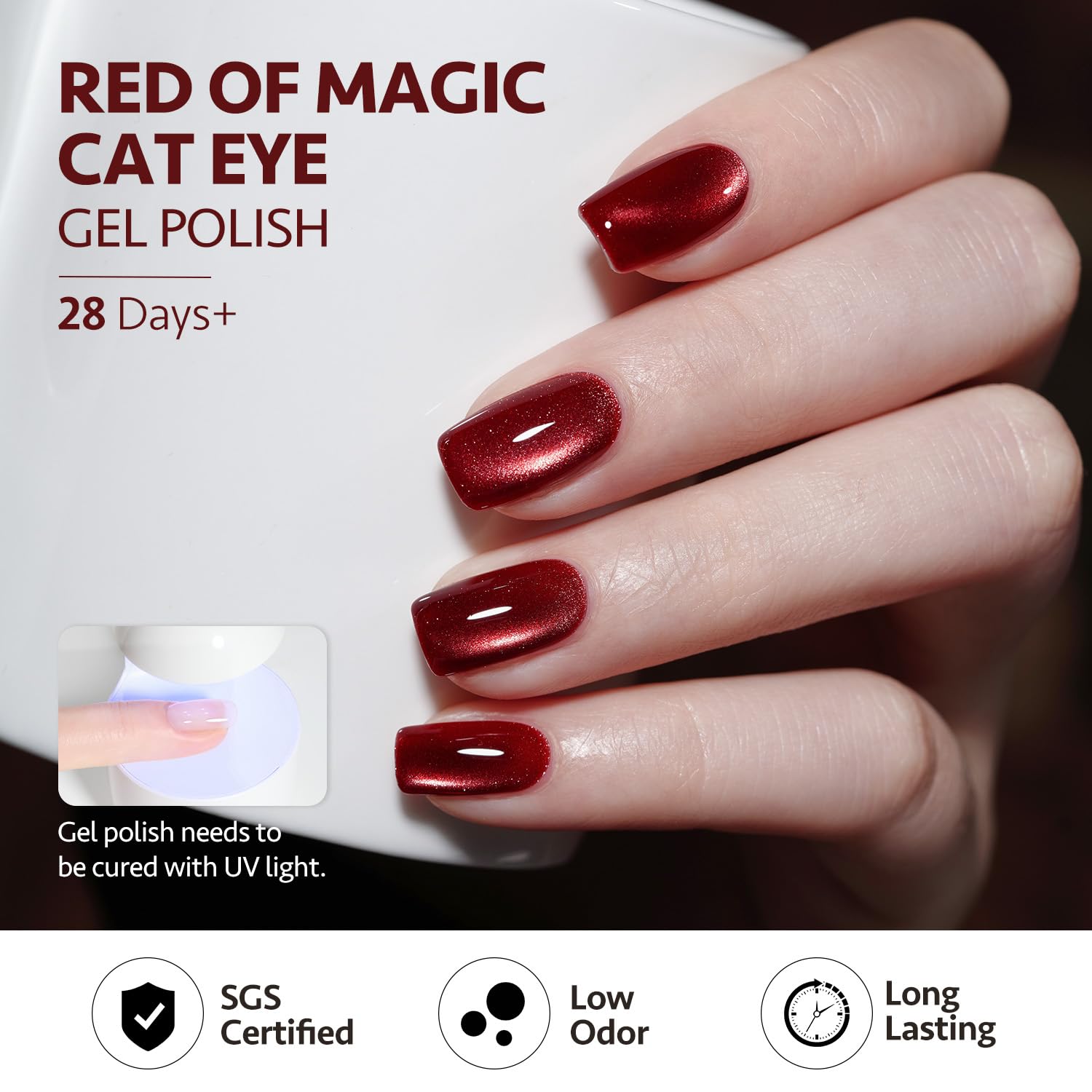 GAOY UV LED curing in about 60 seconds for quick manicures.