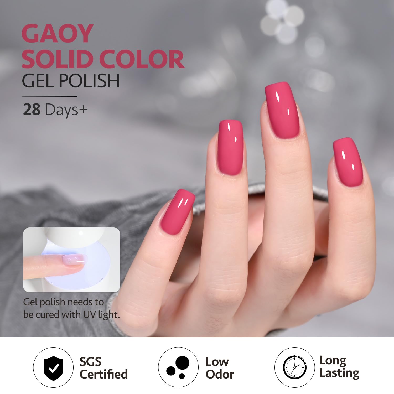 GAOY UV LED cure illustration highlighting 60s quick dry