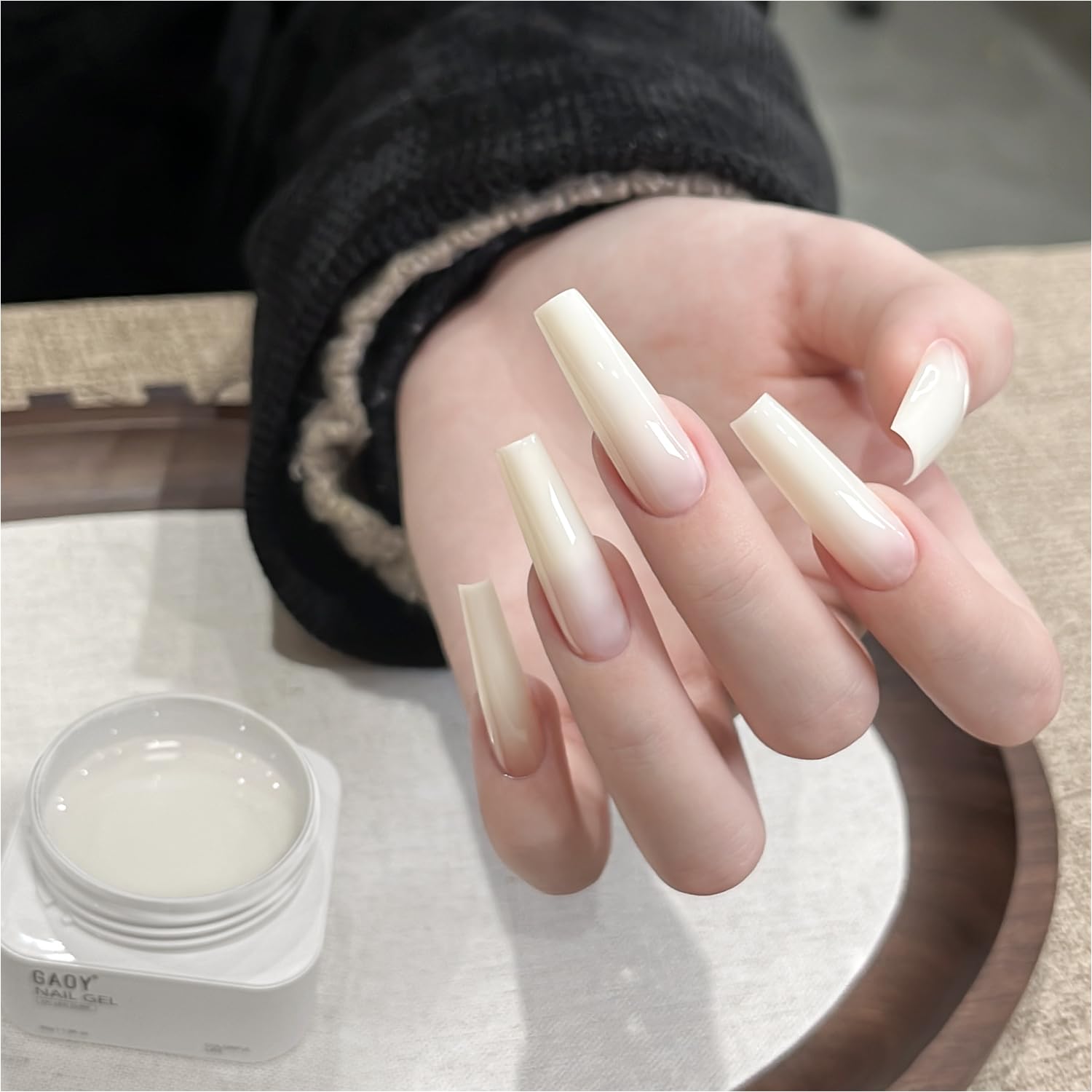 GAOY Watery Crystal Poly Gel 30g package for at-home nail extensions.