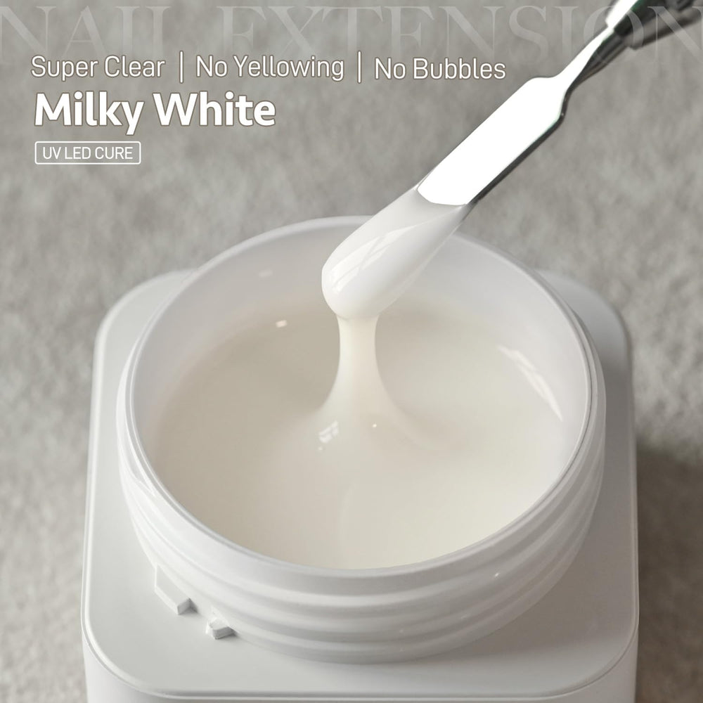 GAOY poly gel brush-application for smooth, slip-free shaping.