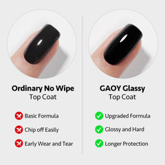 GAOY White Gel Polish 16ml bottle creates bold opaque white nails with clean coverage.