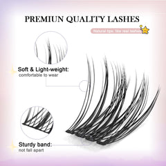 GAQQI GQ19 wispy lash clusters for easy at-home DIY extensions.