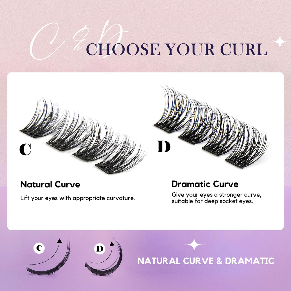 GAQQI GQ19 wispy lash clusters vegan faux mink feel lightweight.