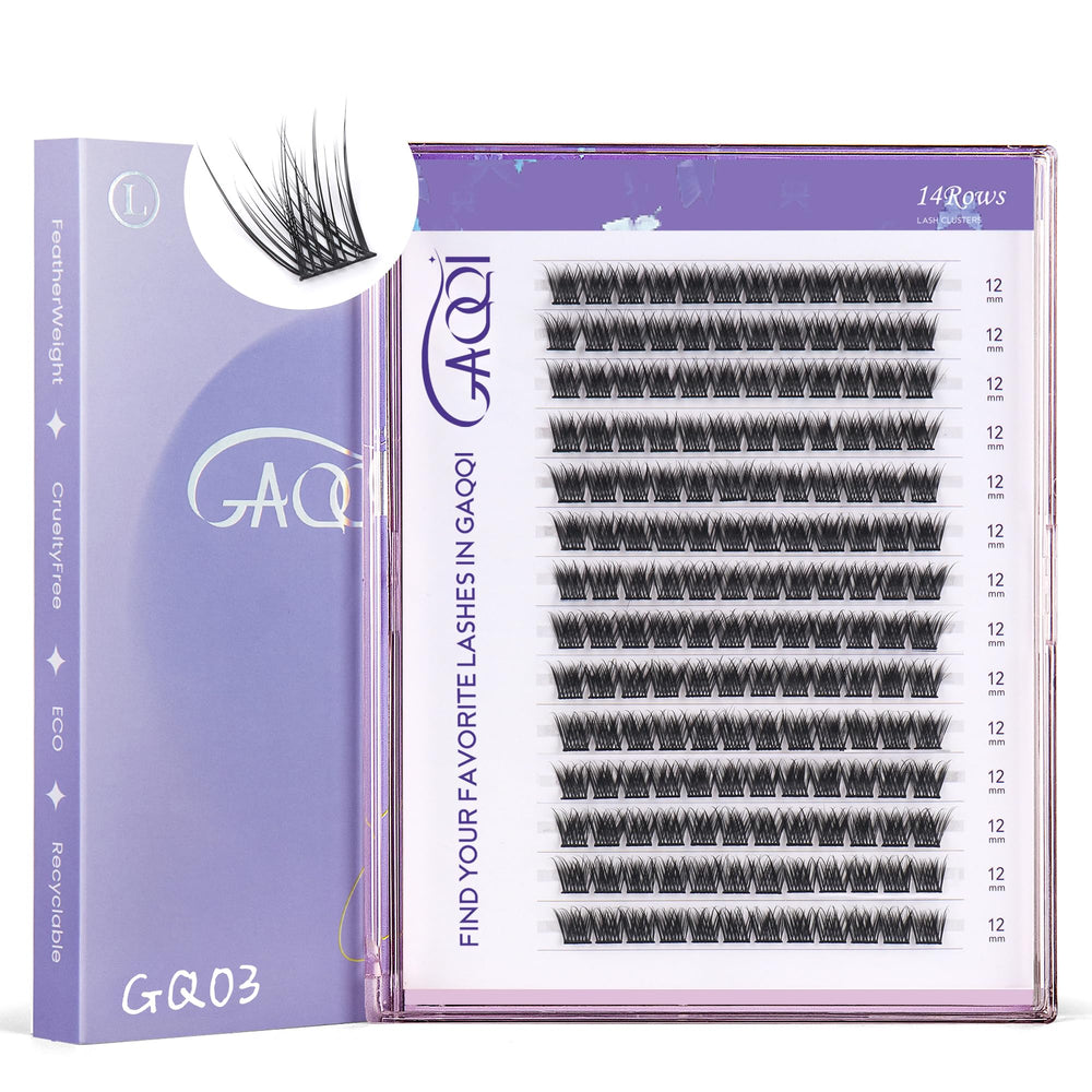 GAQQI GQ03 12mm C curl lash clusters for daily natural enhancement