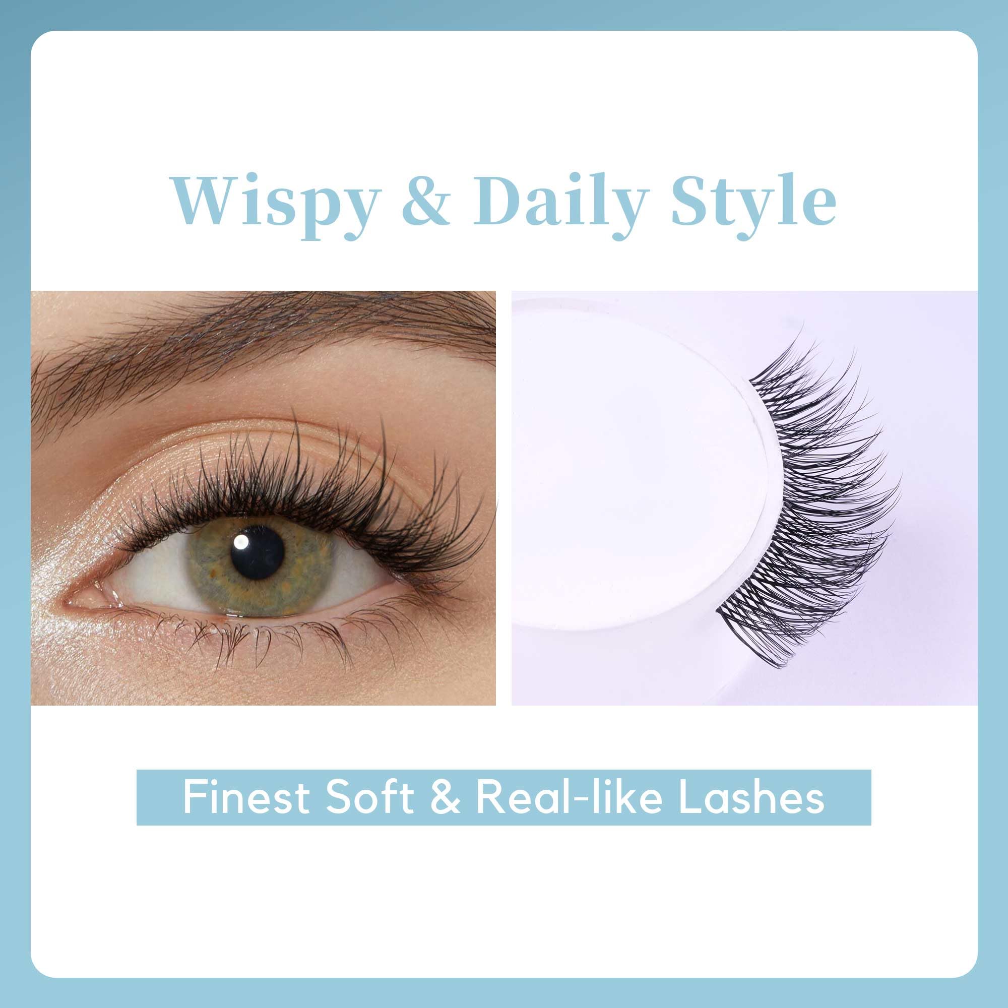 GAQQI Lash Clusters in soft, lightweight design for long-lasting comfort.