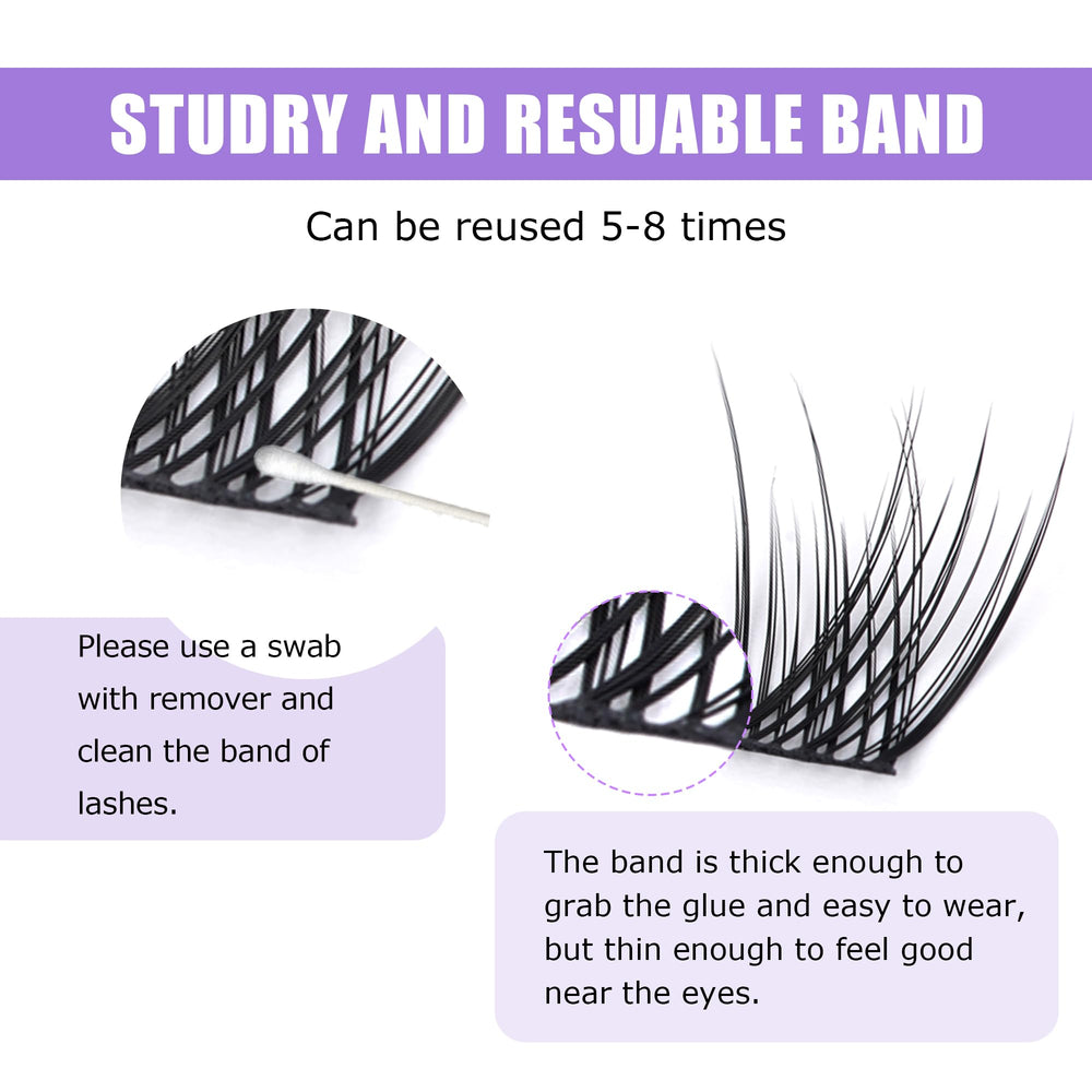 GAQQI reusable lash clusters maintain shape through multiple wears.