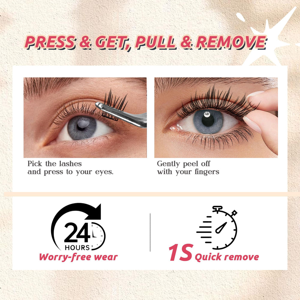 GAQQI reusable lash clusters with gentle removal and reshaping potential.