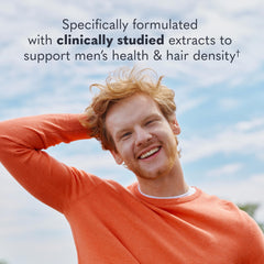 Garden of Life Hair Growth Gummies for Men bottle in daily routine setting