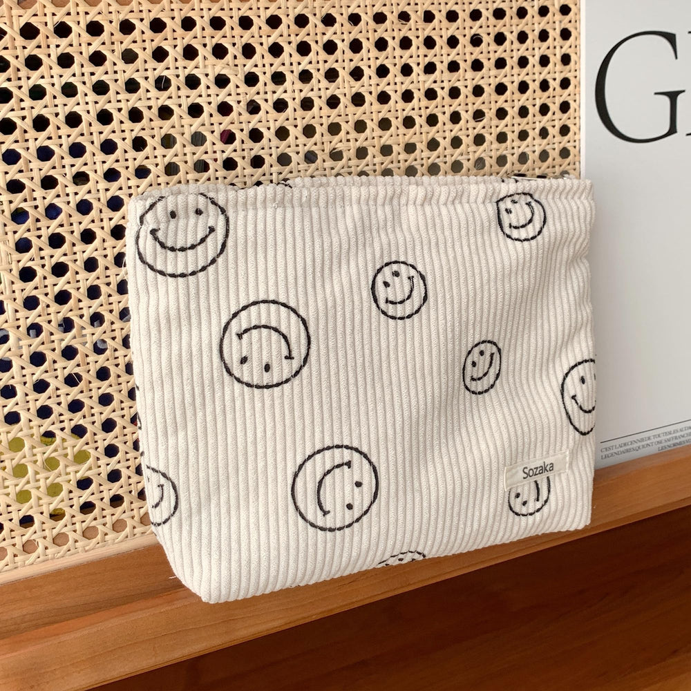 Gardsell corduroy cosmetic bag travel-friendly pouch for daily use and trips.
