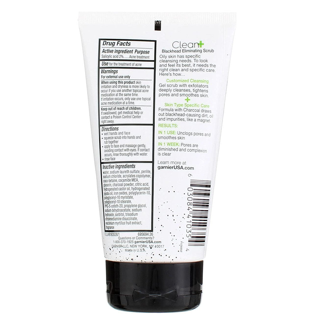 Garnier Clean Scrub 3-pack collection on shelf, value for skincare routine