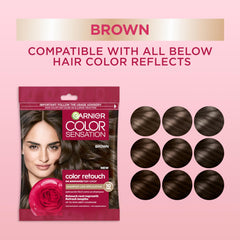 Garnier Color Retouch demi-permanent dye hands-on mixing guide.