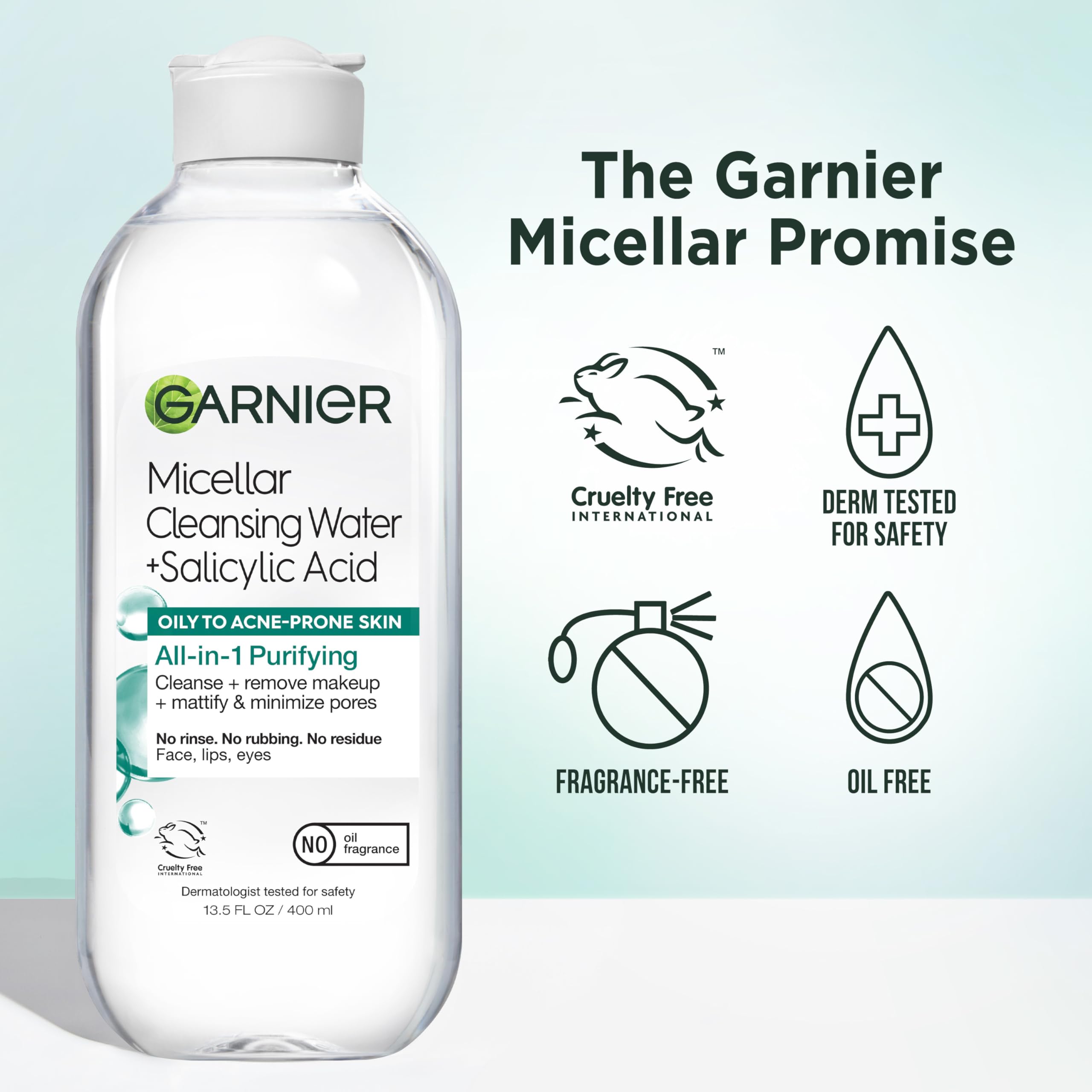 Cruelty-free Leaping Bunny logo on Garnier packaging.