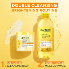Rinse with warm water to reveal clean, hydrated skin after Garnier balm