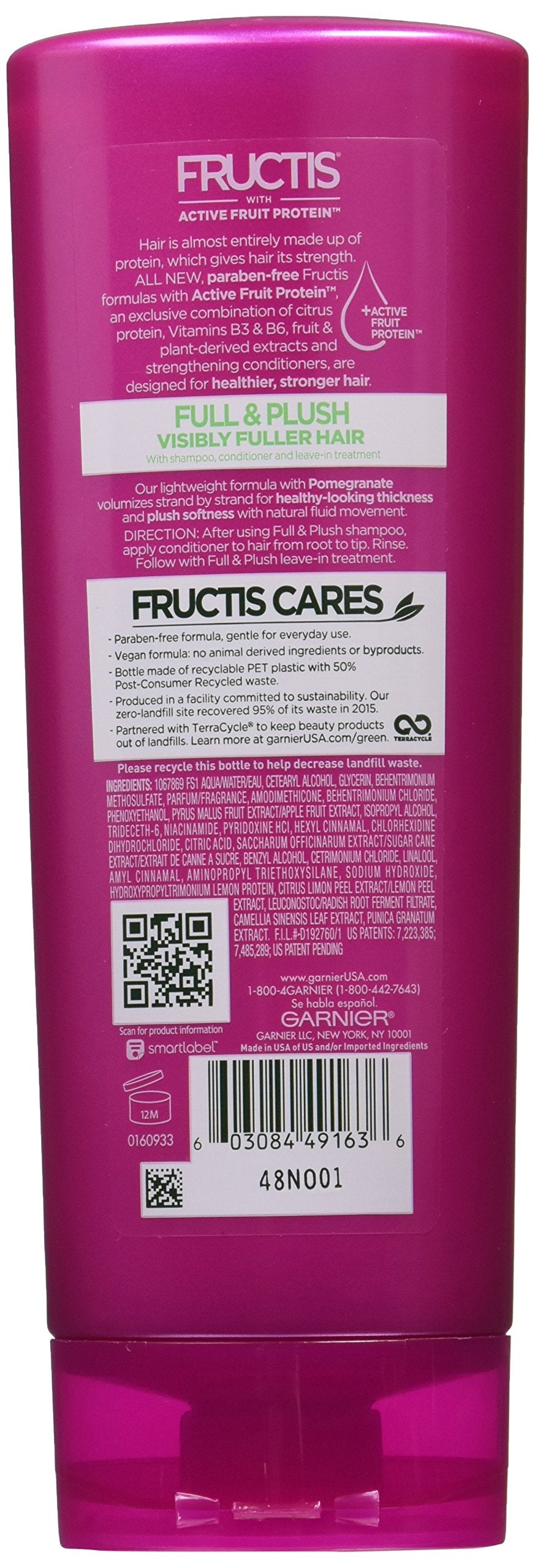 Garnier Fructis conditioner being applied to hair with strand-by-strand lift