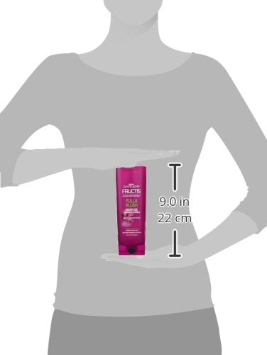 Close-up of hair showing added volume after using Full & Plush conditioner