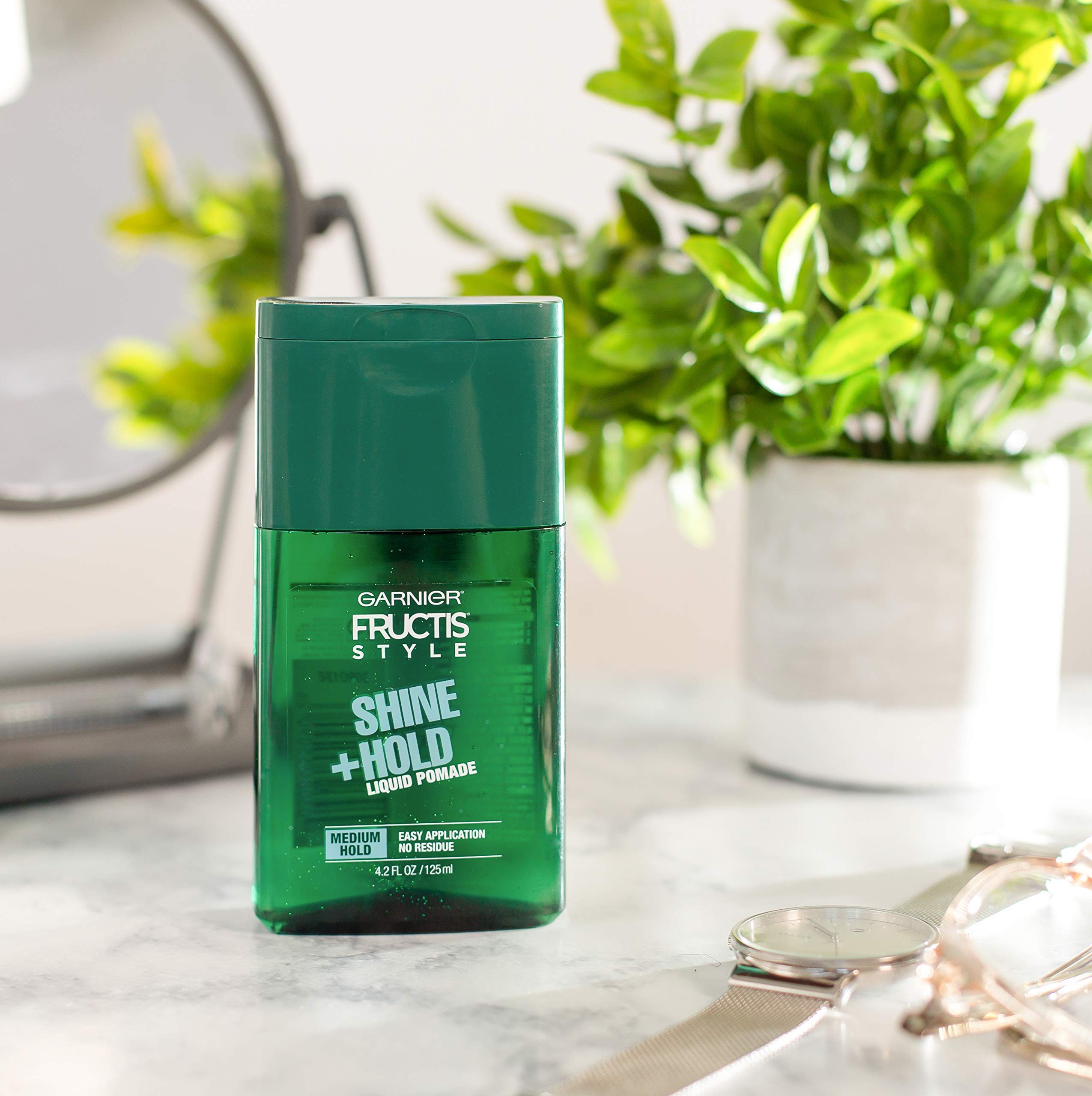 Garnier Fructis Style Shine and Hold close-up of glossy hair after use