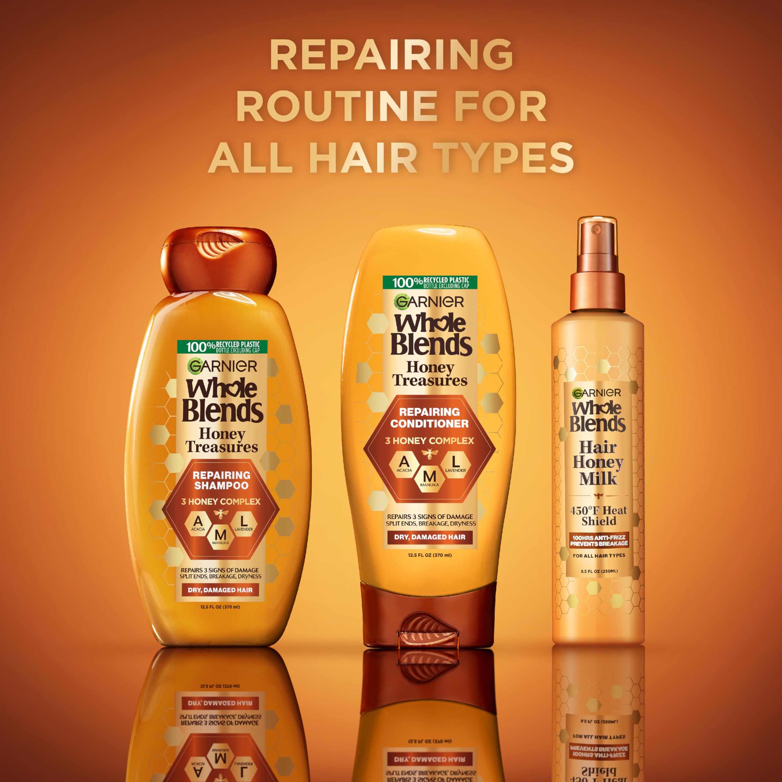 Garnier Honey Milk formula shown as sulfates- and parabens-free