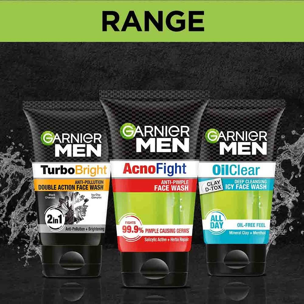 Garnier Men Acno Fight anti-pimple formula illustration.