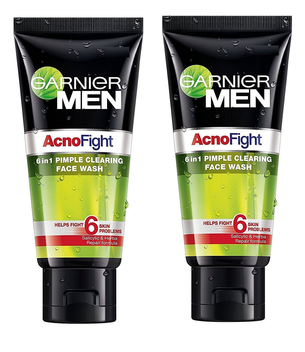 Garnier Men Acno Fight Face Wash bottle for clean, refreshed skin