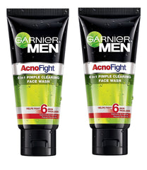 Garnier Men Acno Fight Face Wash bottle for clean, refreshed skin