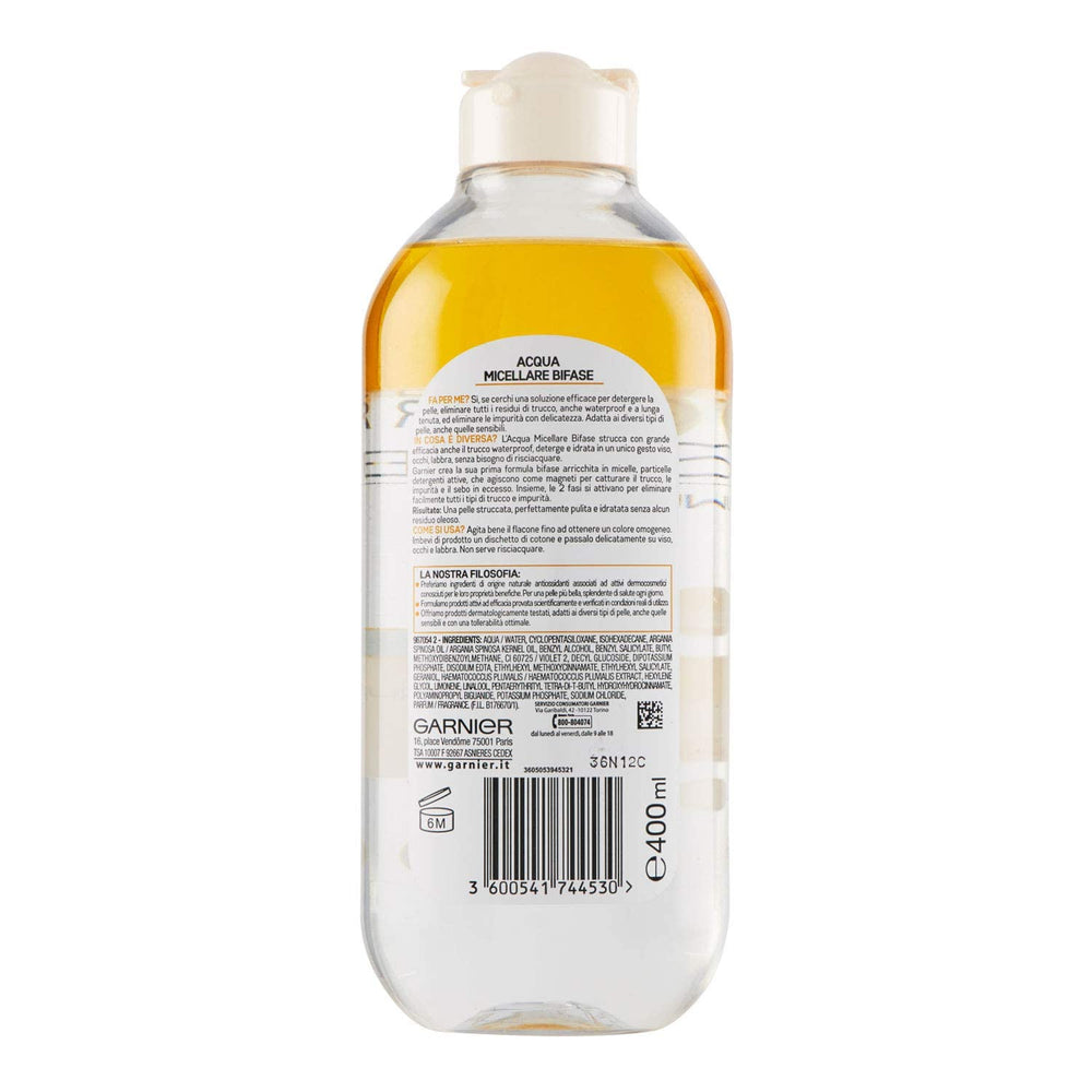 Garnier micellar water makeup removal promotes hydrated skin with argan oil benefits