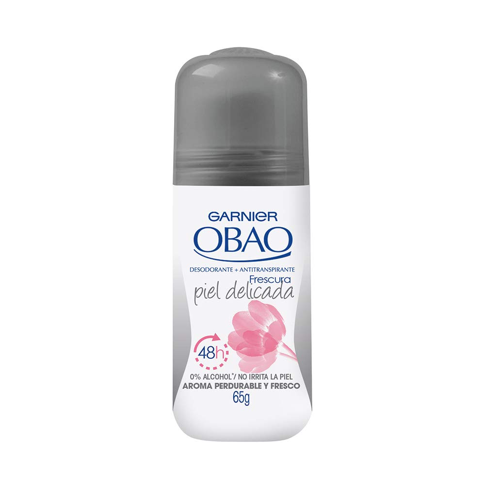 Garnier Obao roll-on delicate skin bottle ready for daily protection.