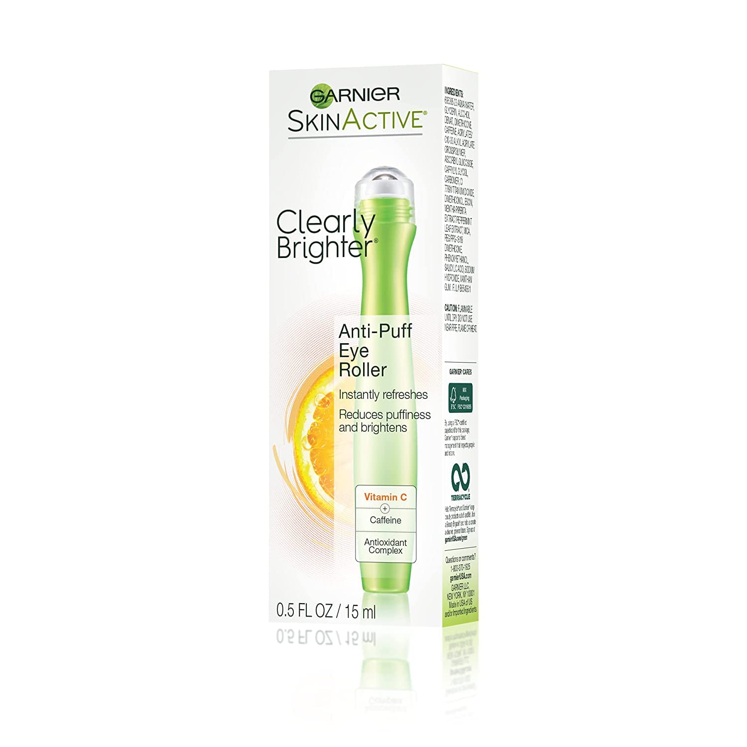 Garnier SkinActive anti-puff eye roller for quick relief of puffiness.