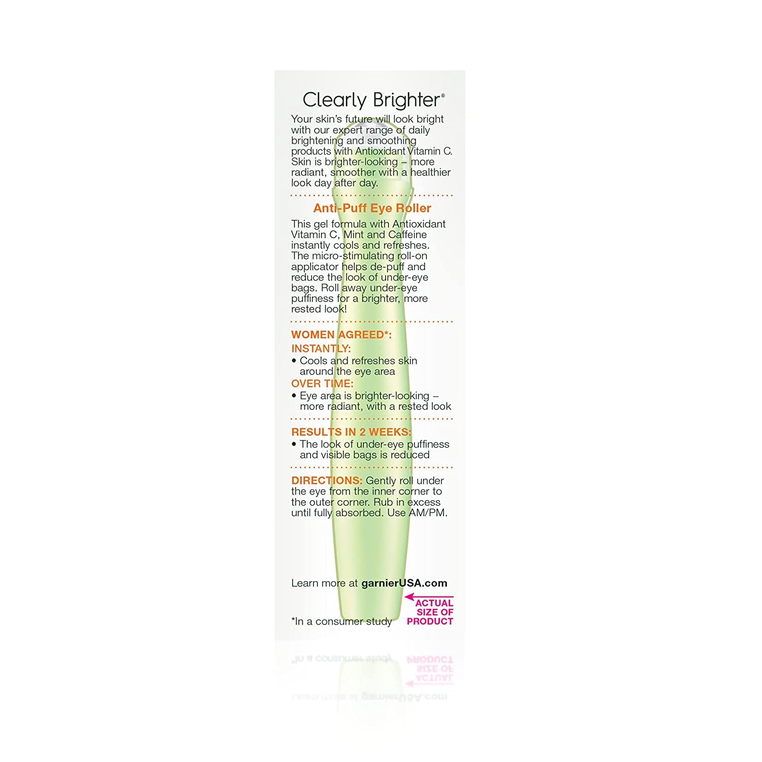 Garnier SkinActive eye roller delivers caffeine to refresh tired eyes.