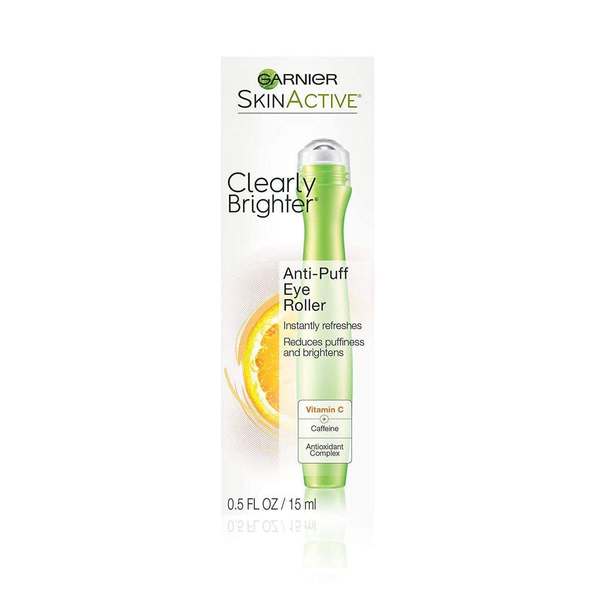 Garnier SkinActive eye roller with cooling action reduces puffiness around the eyes.