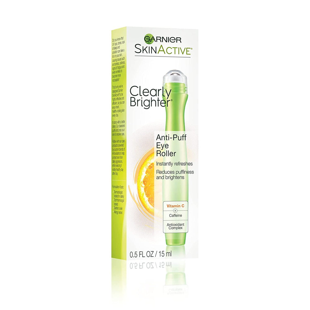 Garnier SkinActive eye roller reduces dark circles with daily use.