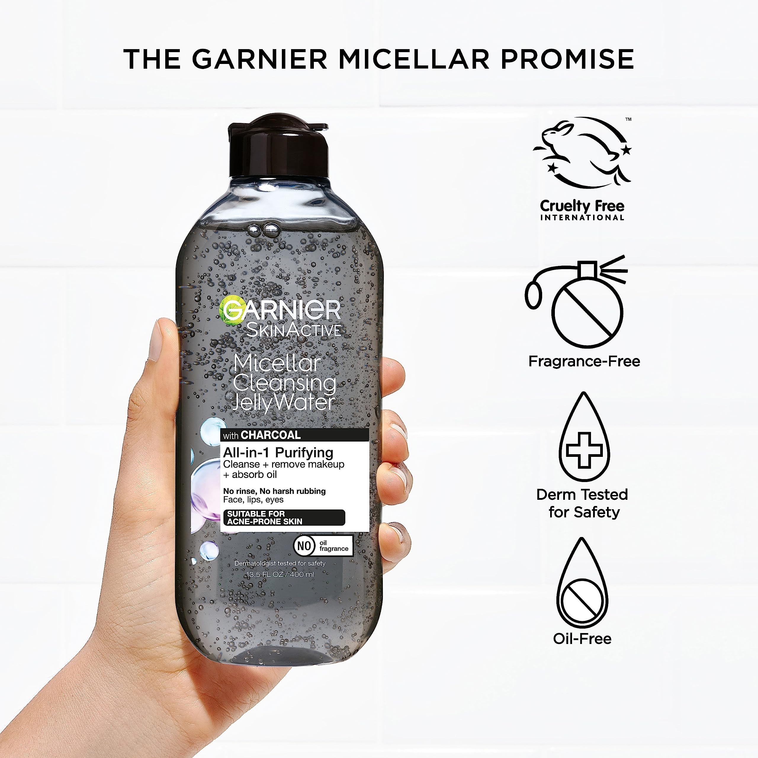 Garnier SkinActive dermatologist-tested-ophthalmologist-tested: safe for sensitive or acne-prone skin.