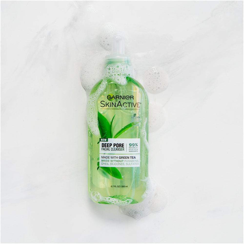 Morning routine with Garnier SkinActive face wash for clear skin