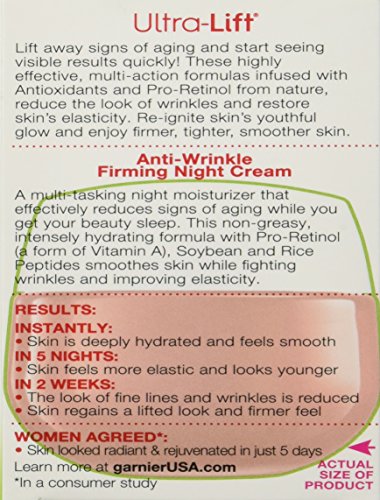 Garnier SkinActive Ultra-Lift Night Cream applied to neck supports daily elasticity.