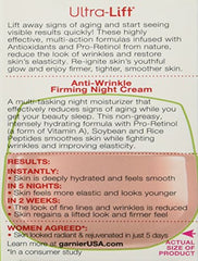 Garnier SkinActive Ultra-Lift Night Cream applied to neck supports daily elasticity.