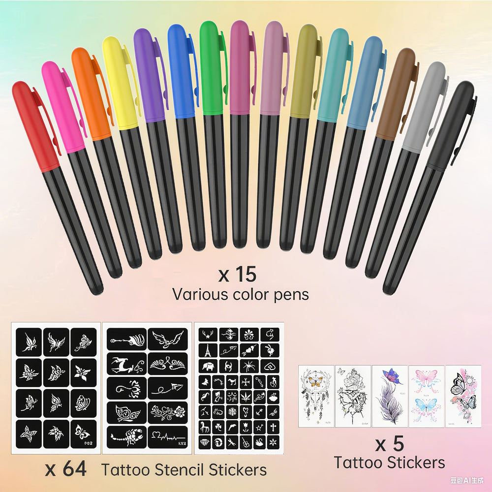 GARPGONA washable glitter markers for sparkling body art.