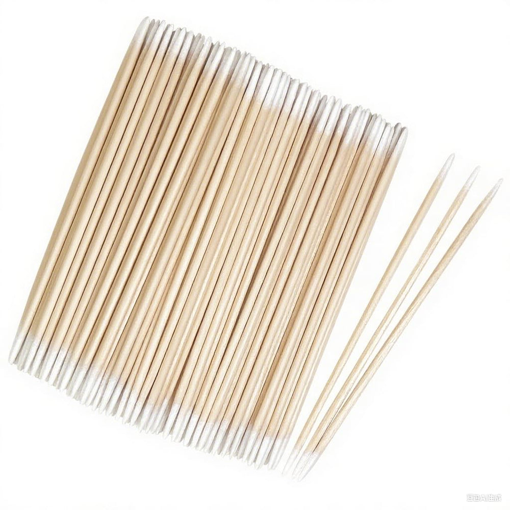 Garrelett dual-tip cotton swabs close-up for precise cleanup around nails and makeup