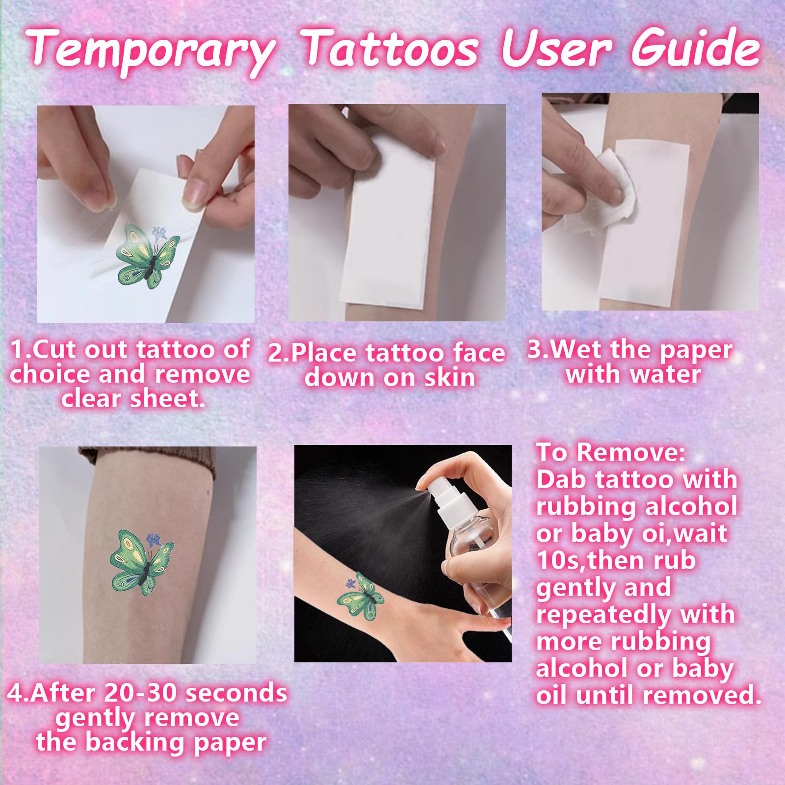 Garsellen Mermaid Glitter Tattoos ideal party favors and gift bags
