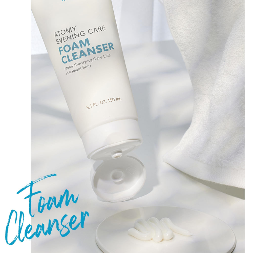 GASHINA STORY A.T.O.M.Y evening cleanser routine setup inspires night care