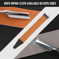GASVM foldable razor shown for compact storage and travel readiness.