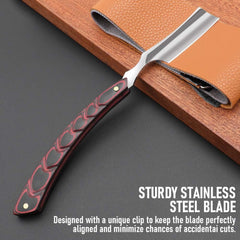GASVM leather canvas shaving strop included for blade honing.