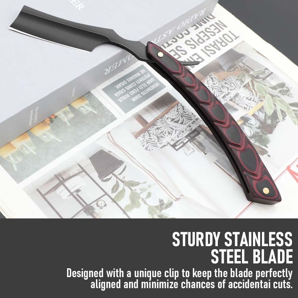 GASVM straight razor foldable design enables compact travel.