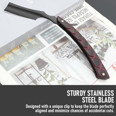 GASVM straight razor foldable design enables compact travel.