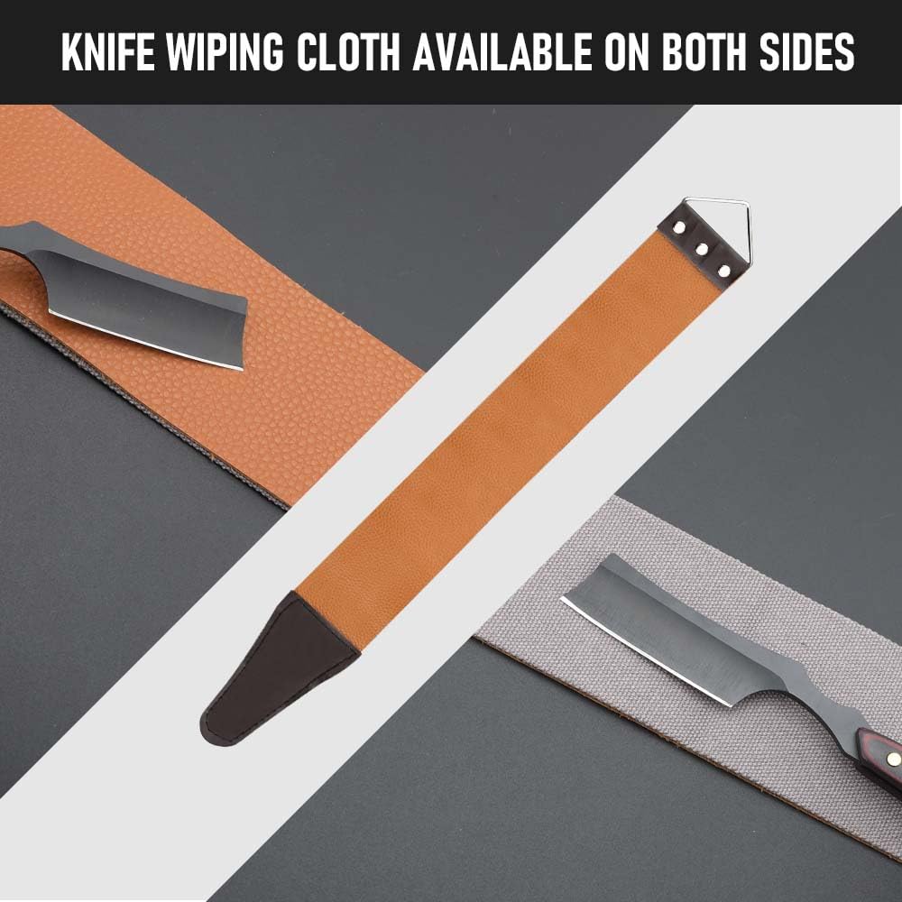 GASVM leather canvas belt for safe storage and strop maintenance.