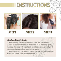 Gaukomzs Hair Growth Oil application scene illustrating scalp massage and absorption.