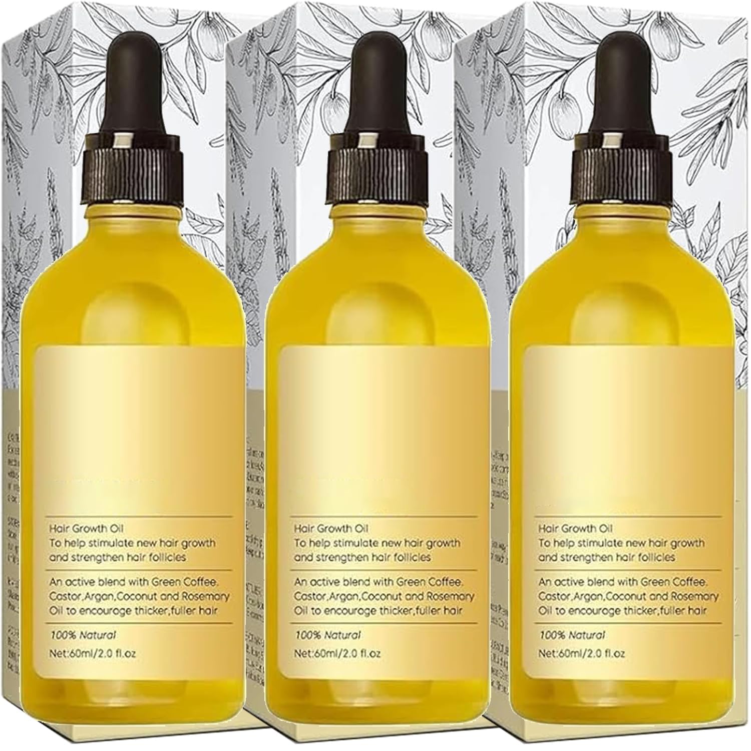 Gaukomzs Hair Growth Oil bottle with rosemary, promoting nourished roots and smoother strands.