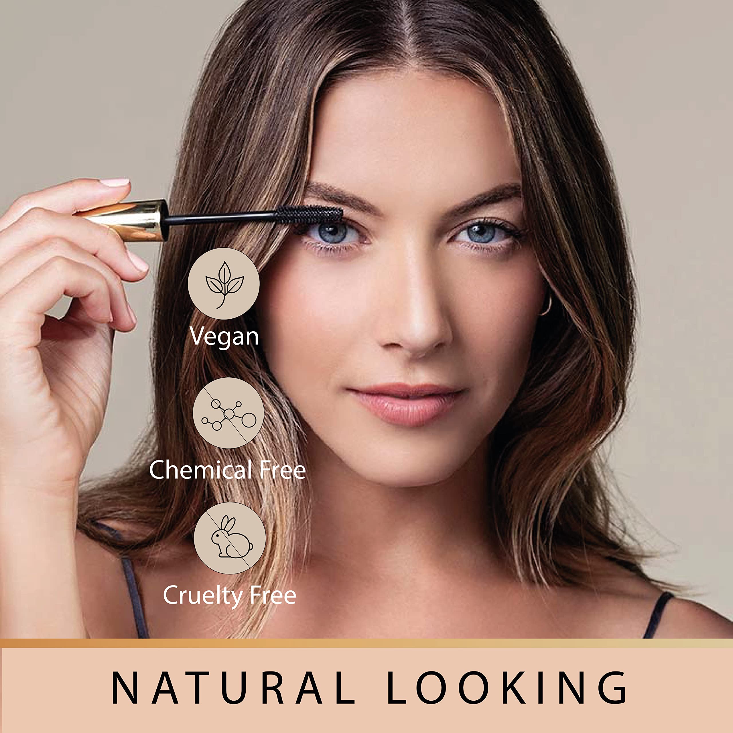 Gaya Cosmetics packaging highlights travel-friendly vegan mascara for on-the-go use.